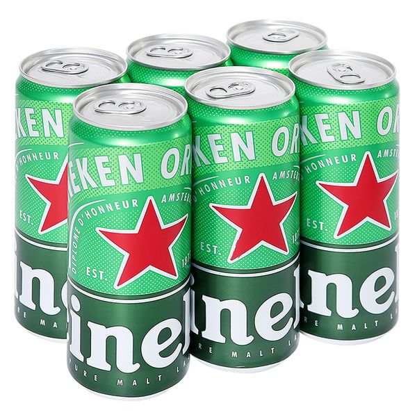  Bia Heineken Sleek lốc 6 lon x 330ml 