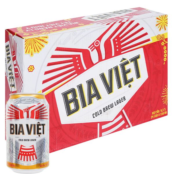  Bia Việt thùng 24 lon x 330ml 