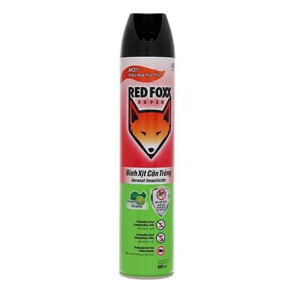  Bình xịt côn trùng Red Foxx POWER hương chanh chai 600ml 