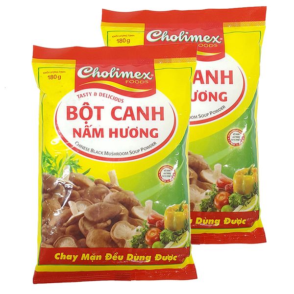  Bột canh Cholimex nấm hương bộ 2 gói x 180g 