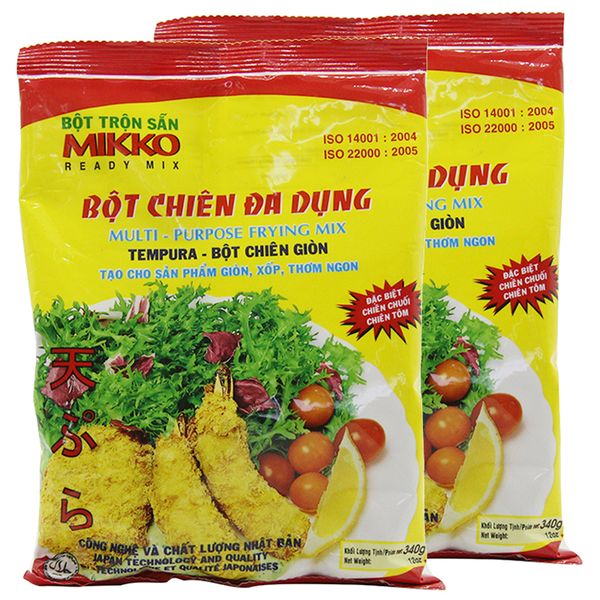  Bột chiên giòn đa dụng Mikko bộ 2 gói x 340 g 