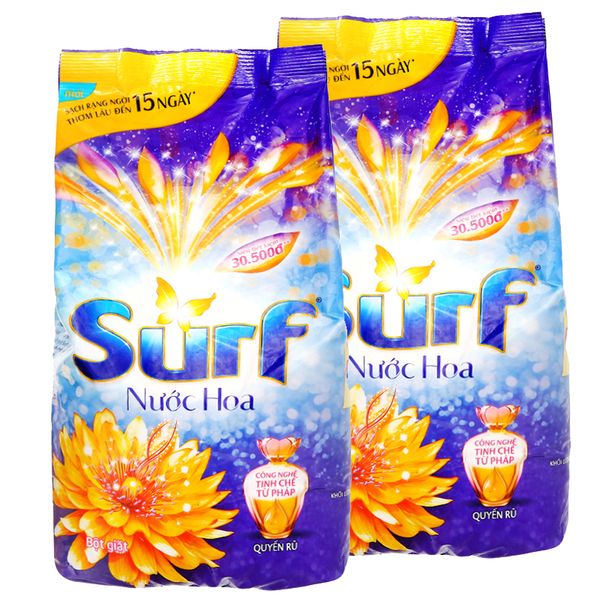  Bột giặt Surf hương nước hoa quyến rũ bộ 2 gói x 5,5kg 
