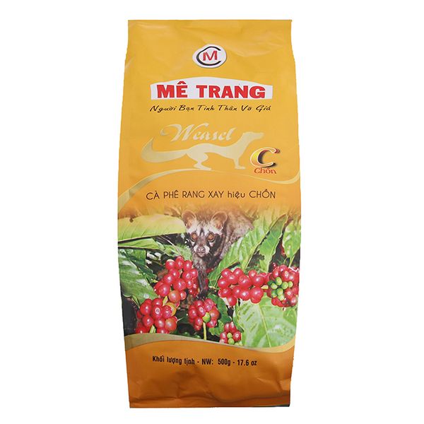  Cà phê Mê Trang rang xay hiệu Chồn gói 500g 
