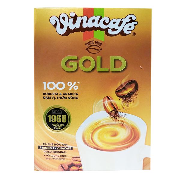  Cà phê sữa VinaCafé Gold Original hộp 360g 
