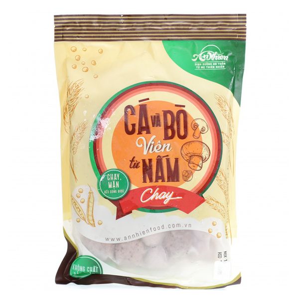  Cá và bò viên từ nấm chay An Nhiên gói 500g 