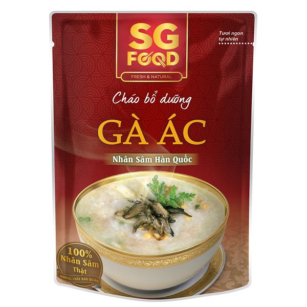  Cháo bổ dưỡng Sài Gòn Food gà ác nhân sâm gói 240g 