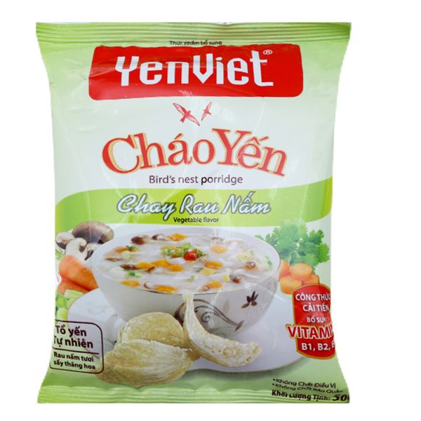  Cháo yến Yến Việt chay rau nấm gói 50g 