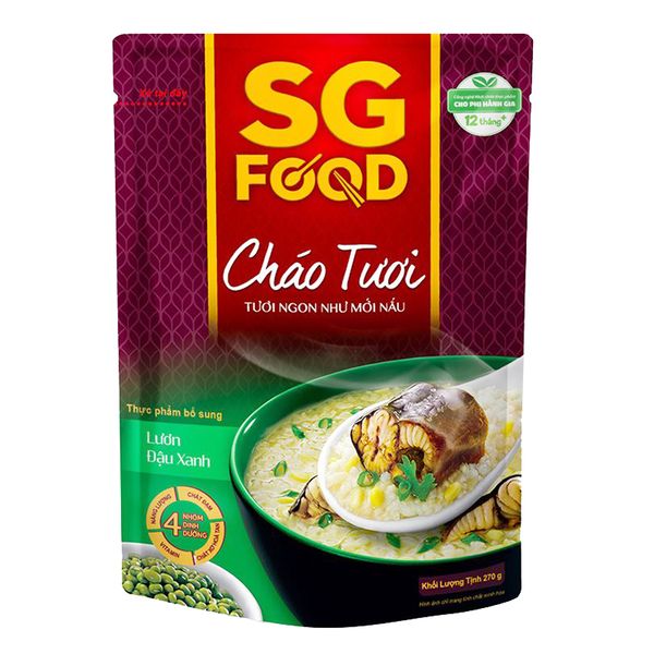  Cháo tươi Sài Gòn Food vị lươn đậu xanh gói 240g 