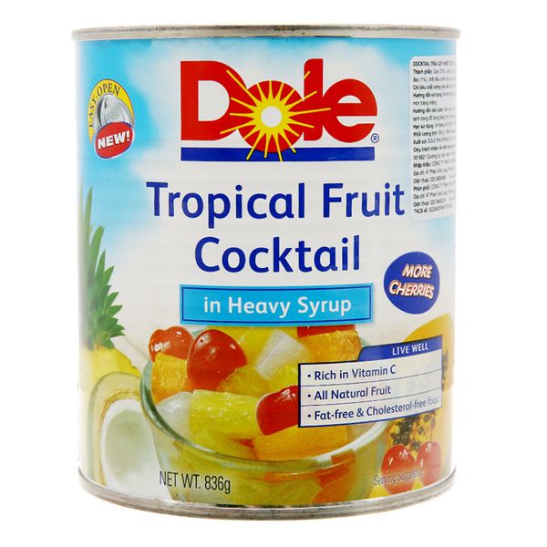  Cocktail trái cây nhiệt đới Dole hộp 836g 