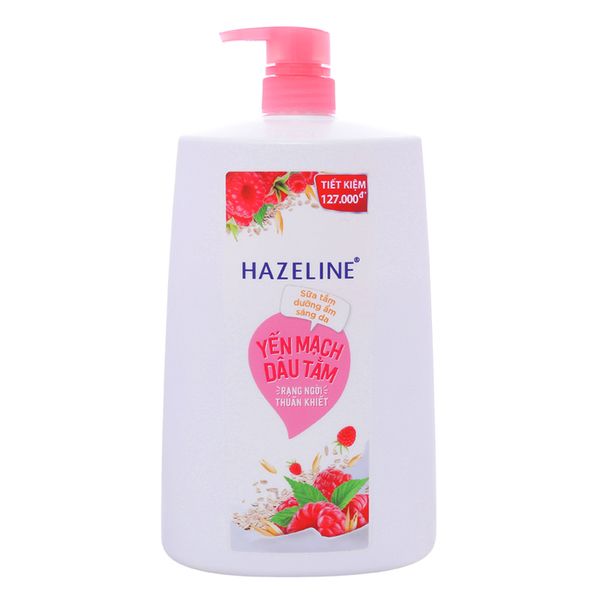  Sữa tắm dưỡng ẩm sáng da Hazeline yến mạch dâu tằm 1.19 lít 