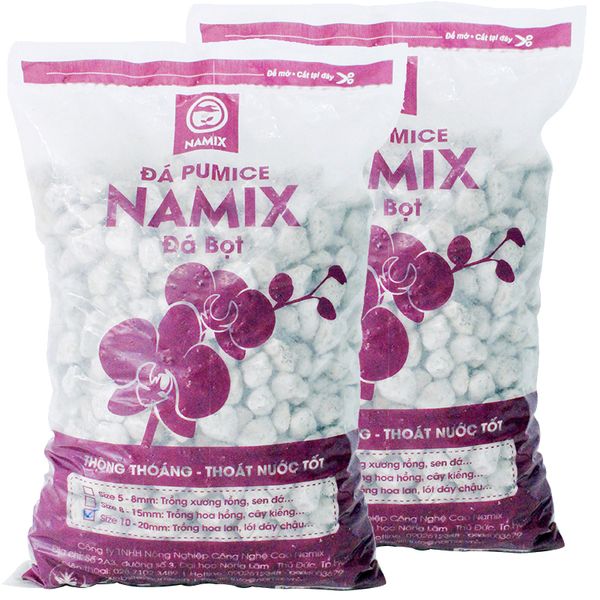  Đá Pumice Namix – Đá bọt size nhỏ 3 - 6 mm bộ 2 bao x 5 dm3 