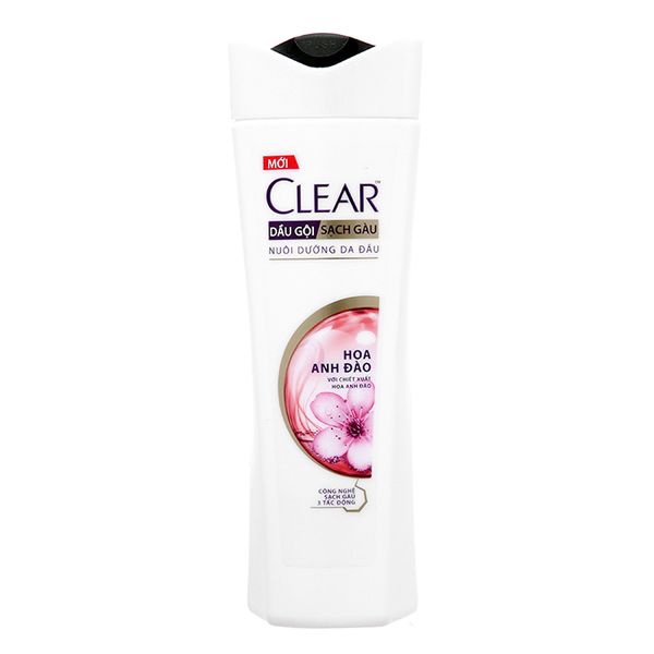  Dầu gội đầu Clear hoa anh đào băng lạnh cho tóc thơm mát suốt 24 giờ chai x 370g 