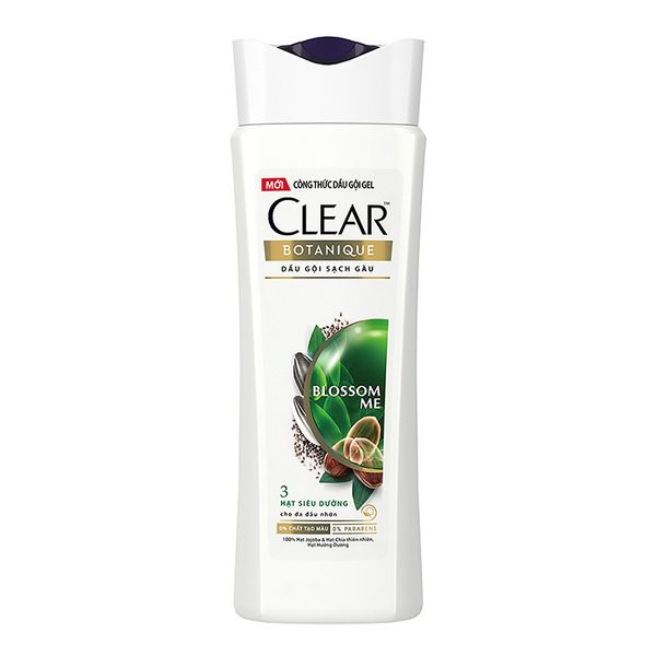  Dầu gội Clear hạt siêu dưỡng sạch gàu chai 180g 