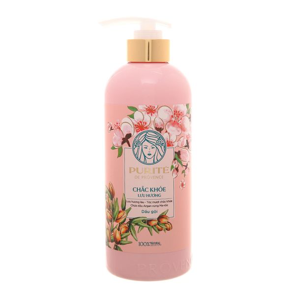  Dầu gội mềm mượt Purité hoa anh đào và dầu Argan chai 600ml 