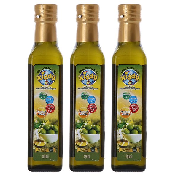  Dầu olive cho bé Kiddy Olivoila bộ 3 chai x 250ml 