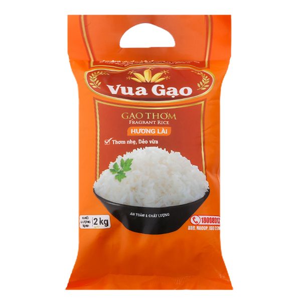  Gạo thơm Vua Gạo hương lài gói 2kg 