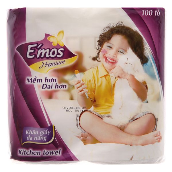  Giấy vệ sinh E'mos premium 2 lớp lốc 2 cuộn 
