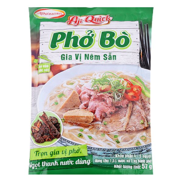  Gia vị phở bò Aji Quick gói 57g 