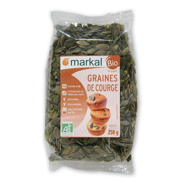  Hạt bí hữu cơ đã tách vỏ Markal gói 250g 