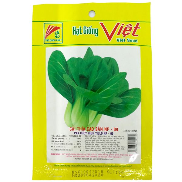  Hạt giống Cải thìa cao sản NP - 09 Hạt Giống Việt gói 10g 