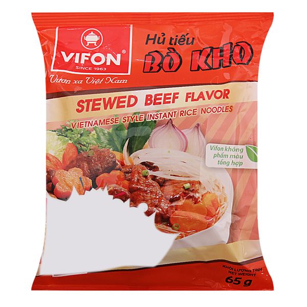  Hủ tiếu bò kho ăn liền Vifon gói 65g 