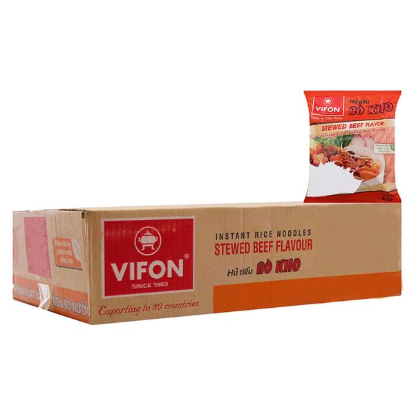  Hủ tiếu bò kho ăn liền Vifon thùng 30 gói x 65g 