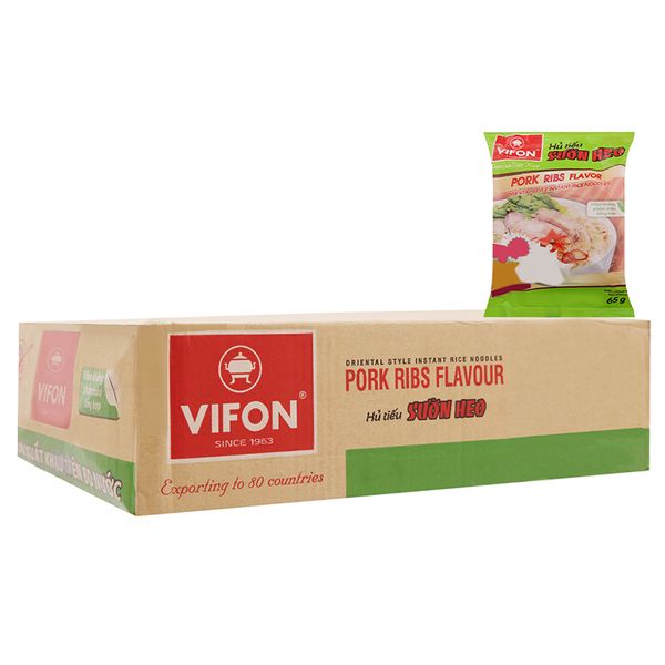  Hủ tiếu sườn heo ăn liền Vifon thùng 30 gói 65g 