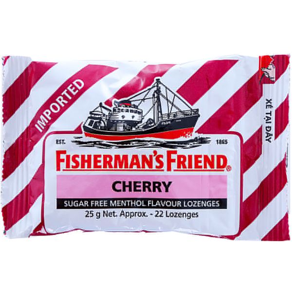  Kẹo cay con tàu Fisherman's Friend vị cherry 25g 