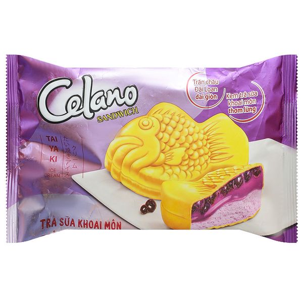  Kem bánh cá Celano vị trà sữa khoai môn gói 70g 