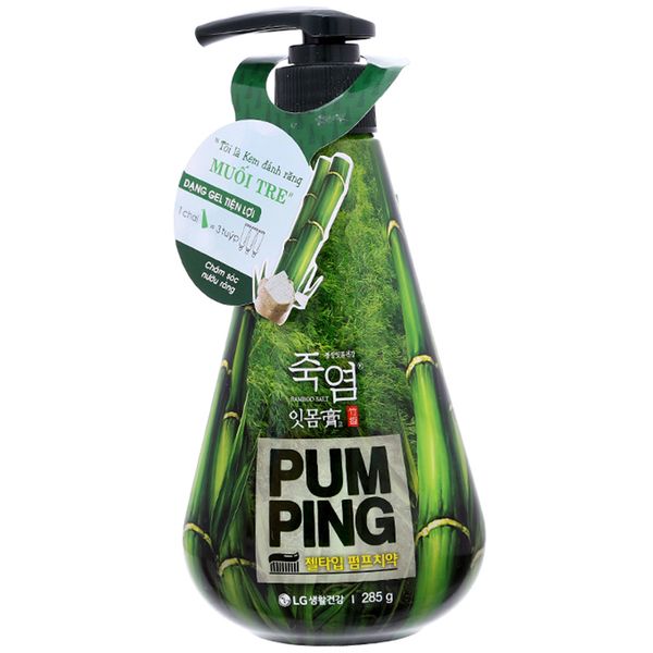  Kem đánh răng Perioe Pumping Bamboo Salt muối tre chai 285 g 