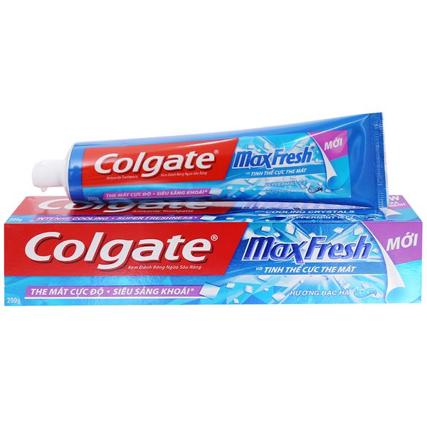  Kem đánh răng Colgate MaxFresh hương bạc hà tuýp 200g 