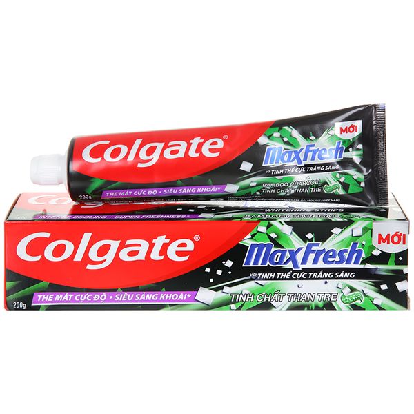  Kem đánh răng Colgate MaxFresh tinh chất than tre tuýp 200g 