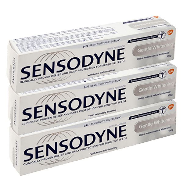  Kem đánh răng Sensodyne whitning trắng răng tự nhiên bộ 3 tuýp x 100g 