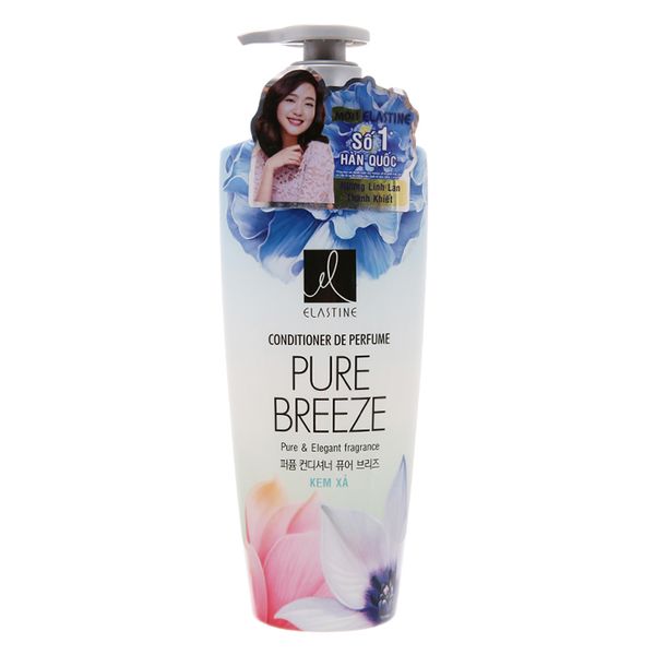  Kem xả Elastine Pure Breeze hương hoa hồng & linh lan chai 600ml 