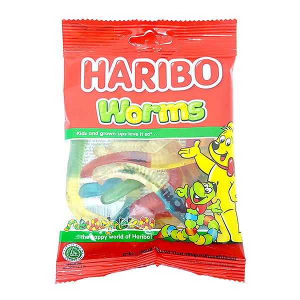  Kẹo dẻo Haribo Worms gói 80g 