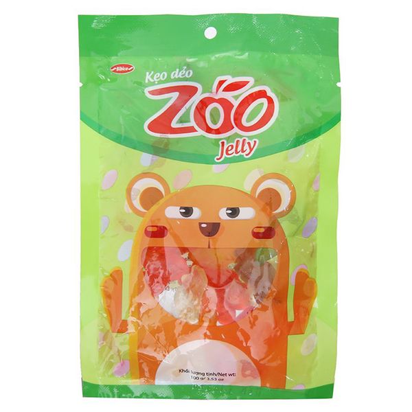  Kẹo dẻo hương trái cây Zoo Jelly Bibica gói 100g 