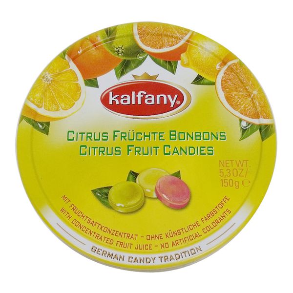  Kẹo hoa quả Kalfany vị cam chanh bưởi hộp 150g 