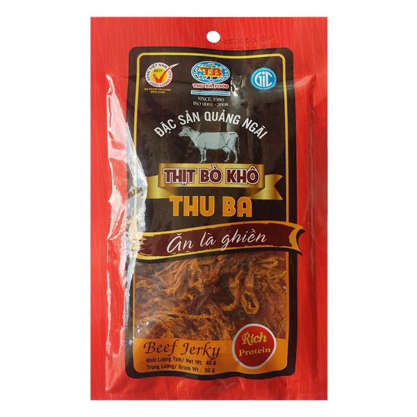  Khô bò Thu Ba đặc sản Quảng Ngãi dạng sợi gói 50g 