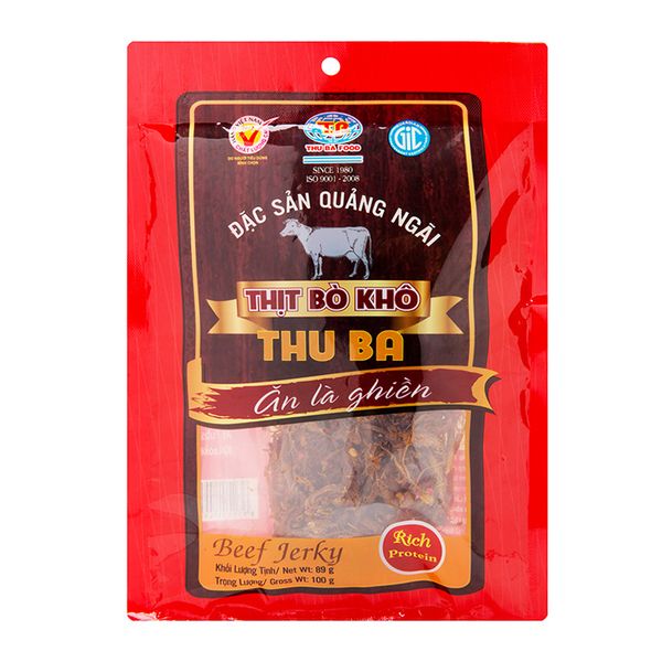  Khô bò Thu Ba đặc sản Quảng Ngãi dạng sợi gói 100g 