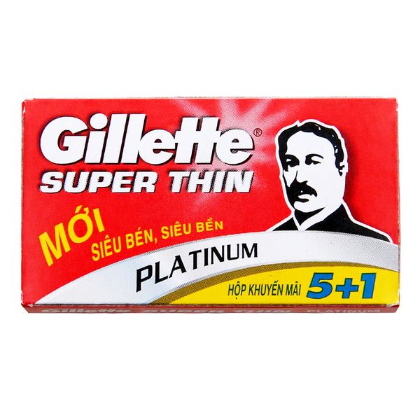  Lưỡi lam Gillette Super Thin hộp 5 cái 