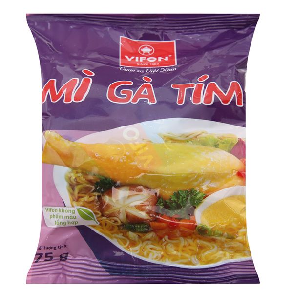  Mì ăn liền gà tím Vifon gói 75g 