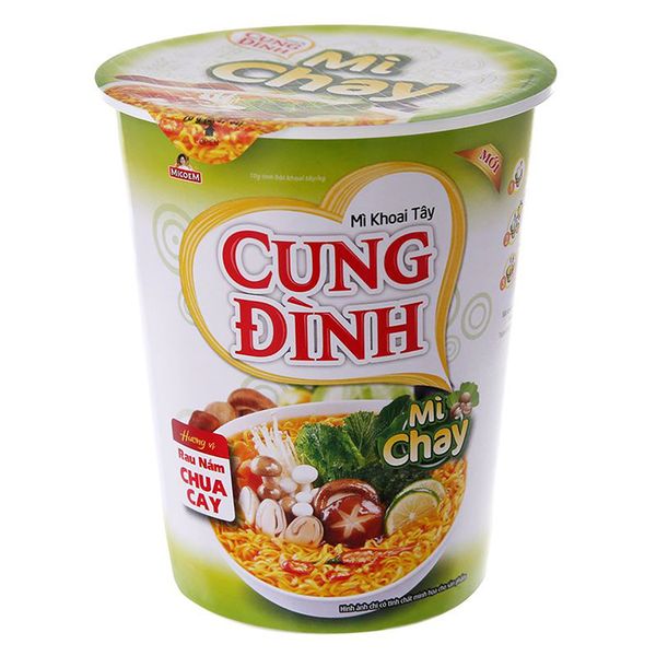  Mì chay Cung Đình rau nấm chua cay ly 70g 