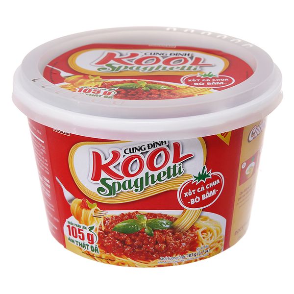  Mì khoai tây Cung Đình Kool xốt Spaghetti thịt bò bằm tô 105g 