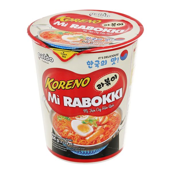  Mì ly trộn xào cay Koreno Rabokki ly 65g 