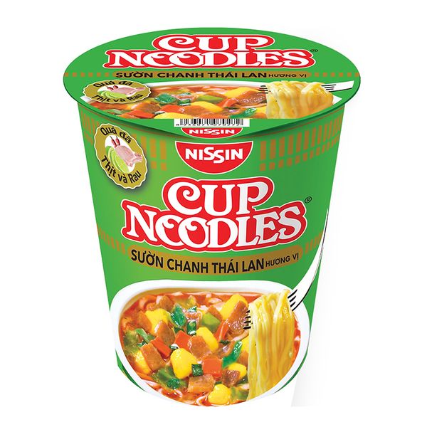  Mì Nissin Cup Noodles vị sướn chanh Thái Lan ly 74 g 