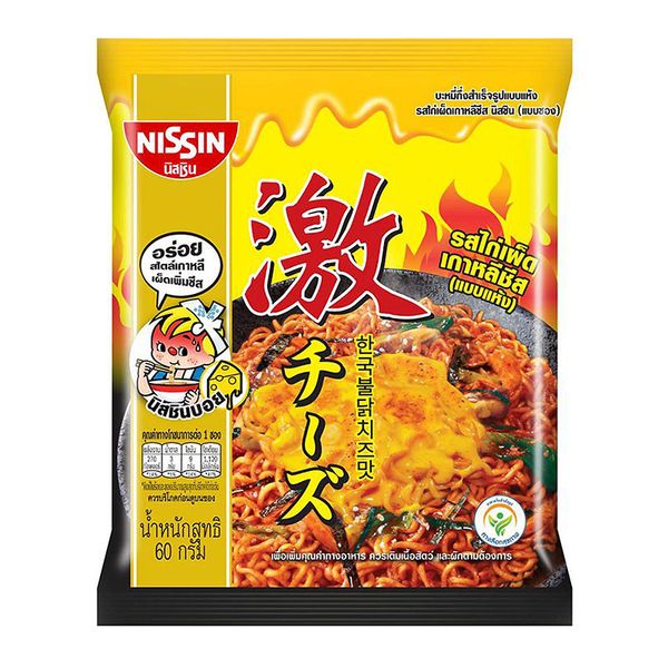  Mì Nissin vị gà cay phô mai Hàn Quốc gói 60 g 