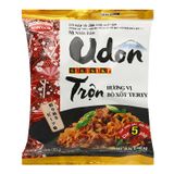  Mì trộn Udon Sưkisưki vị bò xốt teriyaki thùng 24 gói x 82g 