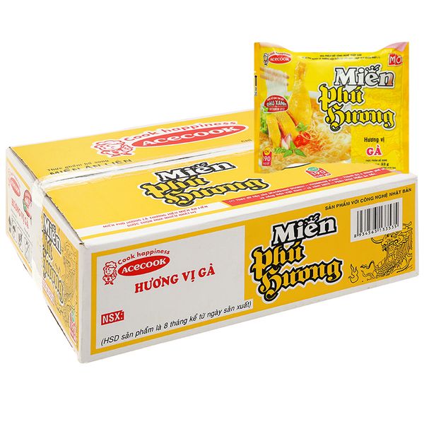  Miến Phú Hương vị gà thùng 24 gói x 53g 