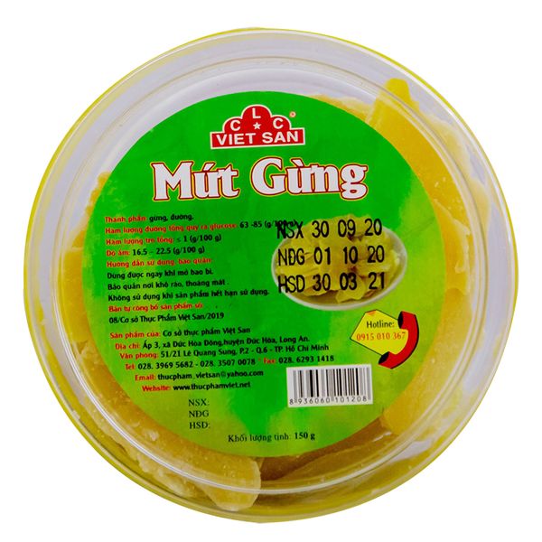  Mứt gừng Tết Việt San hộp 150 g 