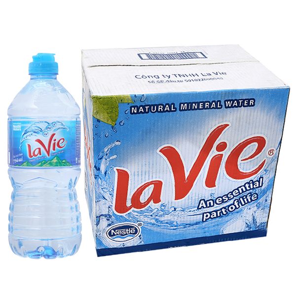  Nước khoáng Lavie thùng 12 chai x 750ml 